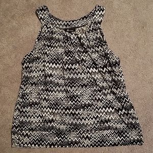 Black and White sleeveless top
